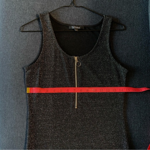 La Donna Shimmering Black sequin cocktail dress M - Picture 9 of 13